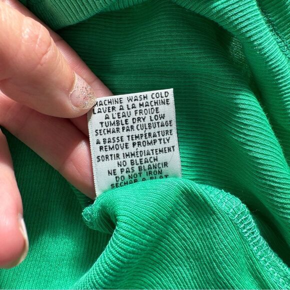 Sandrine Rose Green Short Sleeve Scoop Neck T-Shirt Size X-Small NWOT - Picture 7 of 7